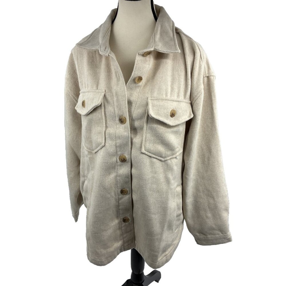 Members Mark Womens Shacket Button Front Shirt Ja… - image 1